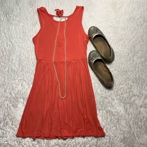 Old Navy Small Coral Sun Dress with Tie Back